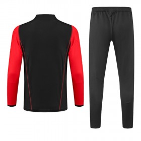 AS Roma Kit Quarter Zip Børn Sort Trænings Sweatshirt 2023-24